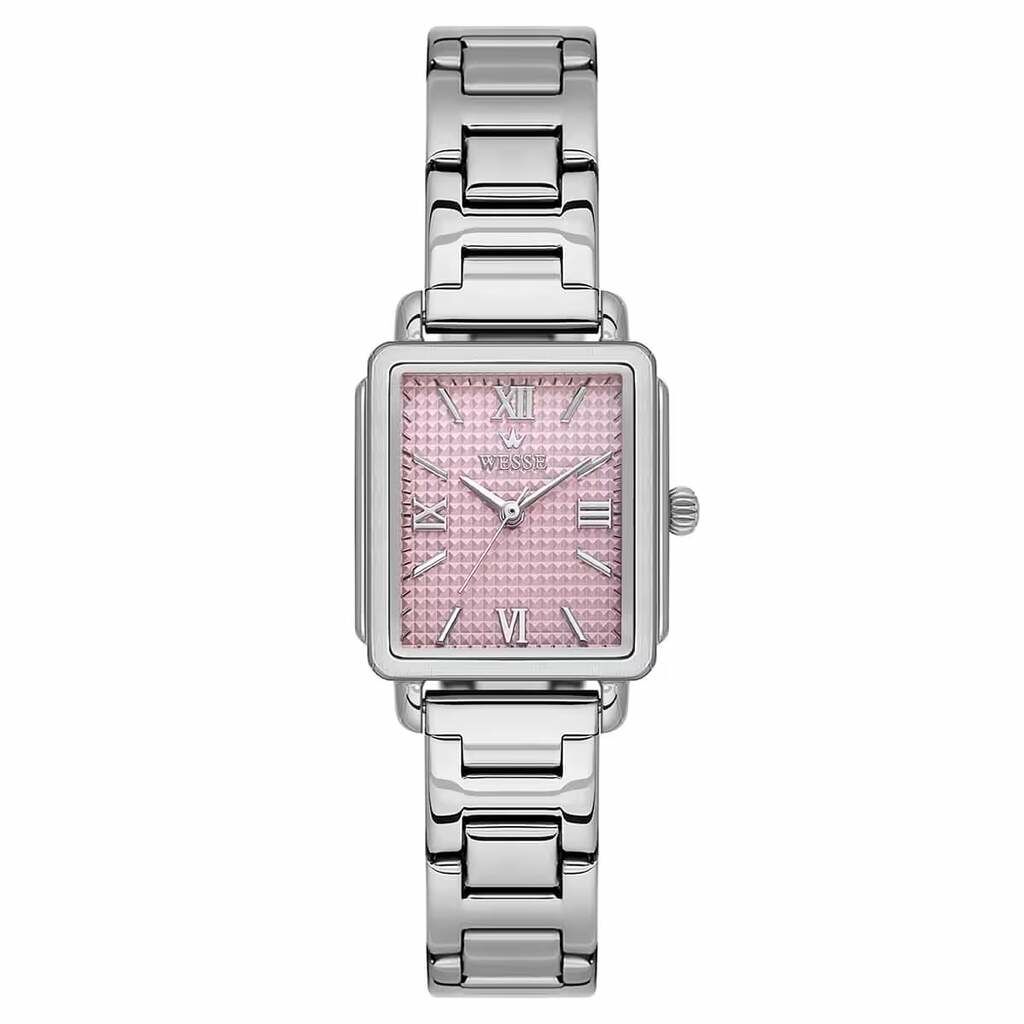 Wesse WWL114901 Quartz Çelik Gri Pembe Kadran 25X35 Mm Kadın Kol Saati