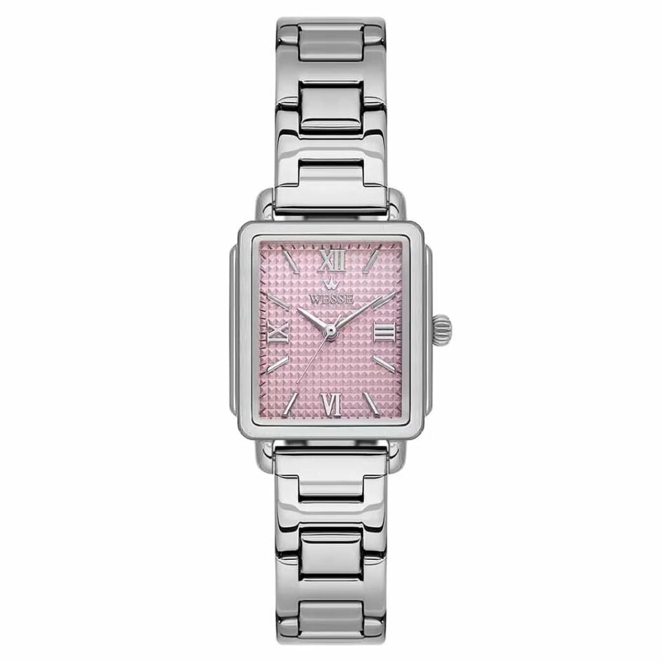 Wesse WWL114901 Quartz Çelik Gri Pembe Kadran 25X35 Mm Kadın Kol Saati