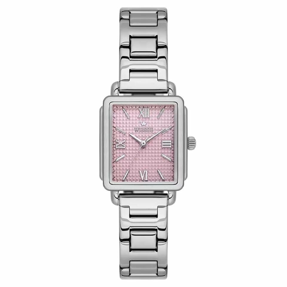 Wesse WWL114901 Quartz Çelik Gri Pembe Kadran 25X35 Mm Kadın Kol Saati