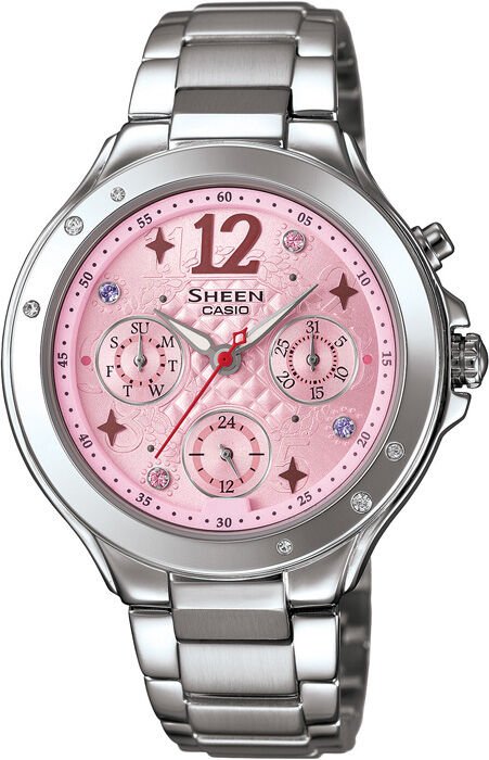 Casio She-3032D-4Audr Sheen Kadın Kol Saati