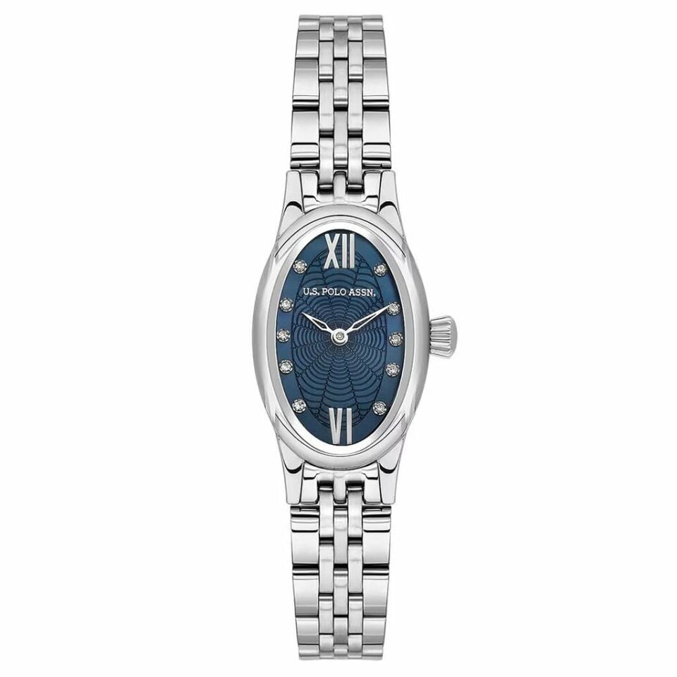 U.s. Polo Assn. USPA2165-04 Quartz Çelik Gri Lacivert Kadran 20X39 Mm Kadın Kol Saati