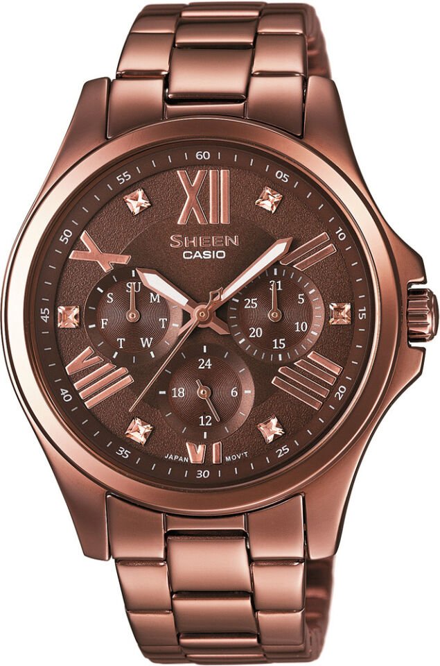 Casio She-3806Br-5Audr Sheen Kadın Kol Saati