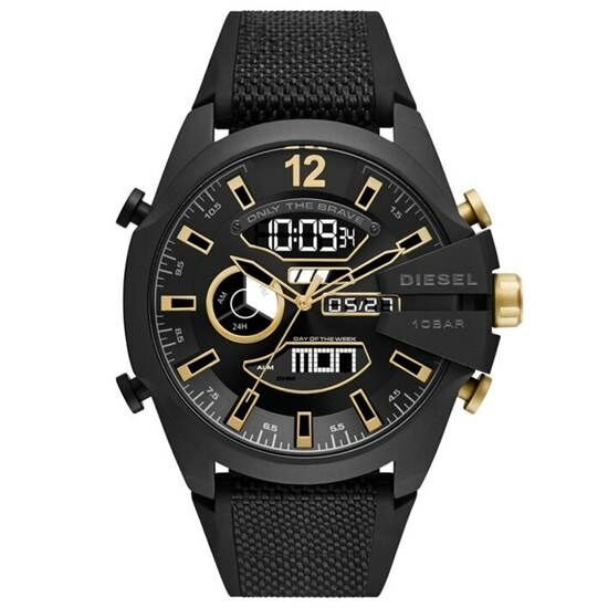 Diesel DZ4552 51 Mm Siyah Silikon Kordonlu Erkek Kol Saati