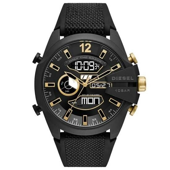 Diesel DZ4552 51 Mm Siyah Silikon Kordonlu Erkek Kol Saati