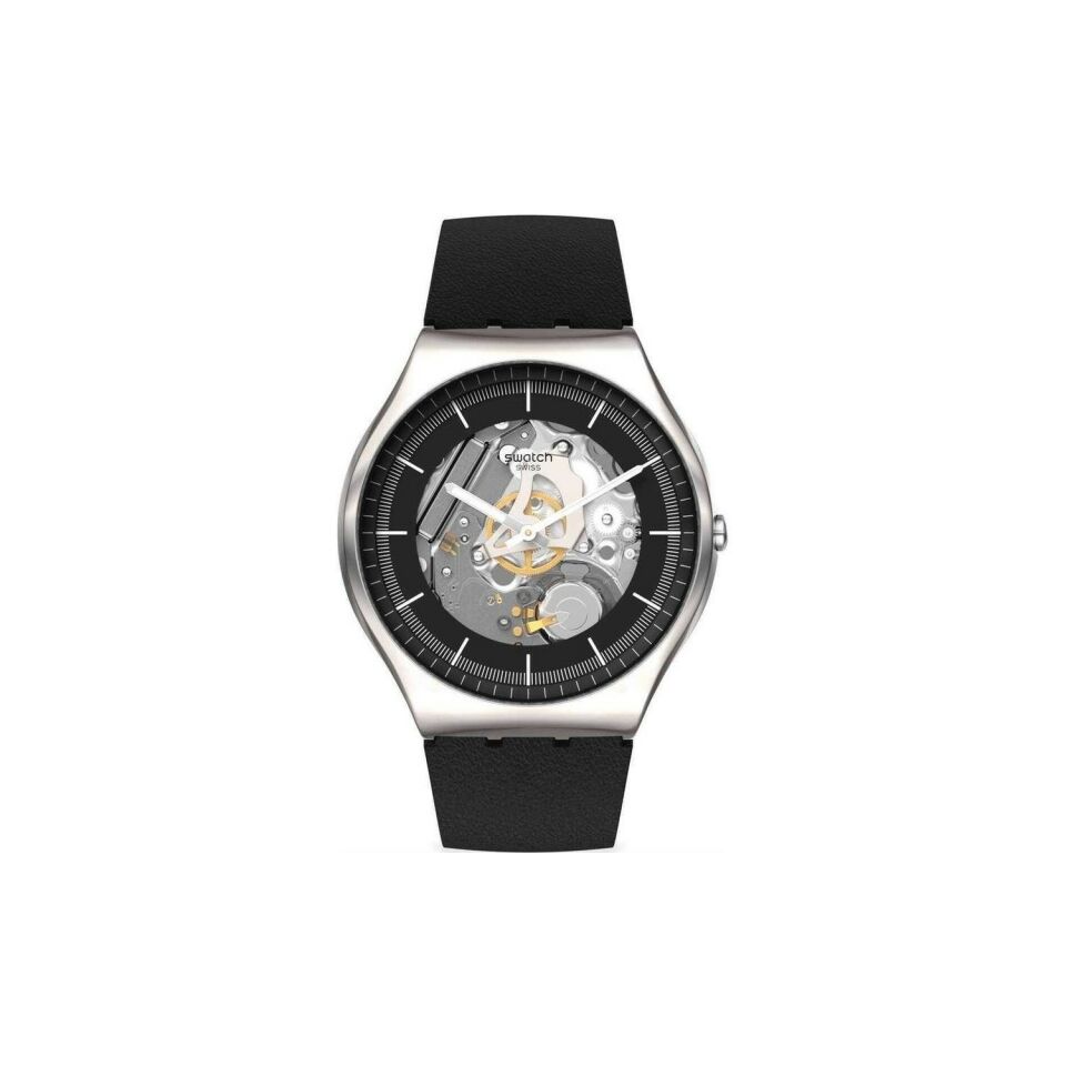 Swatch Ss07S115 Black Skeleton Kol Saati