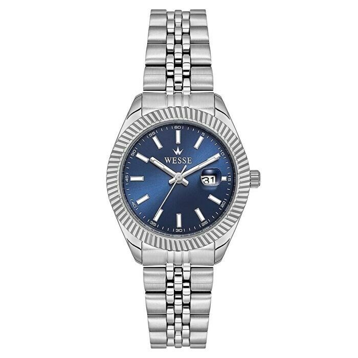 Wesse WWL1115B04 Quartz Çelik Gri Lacivert Kadran 32 Mm Kadın Kol Saati