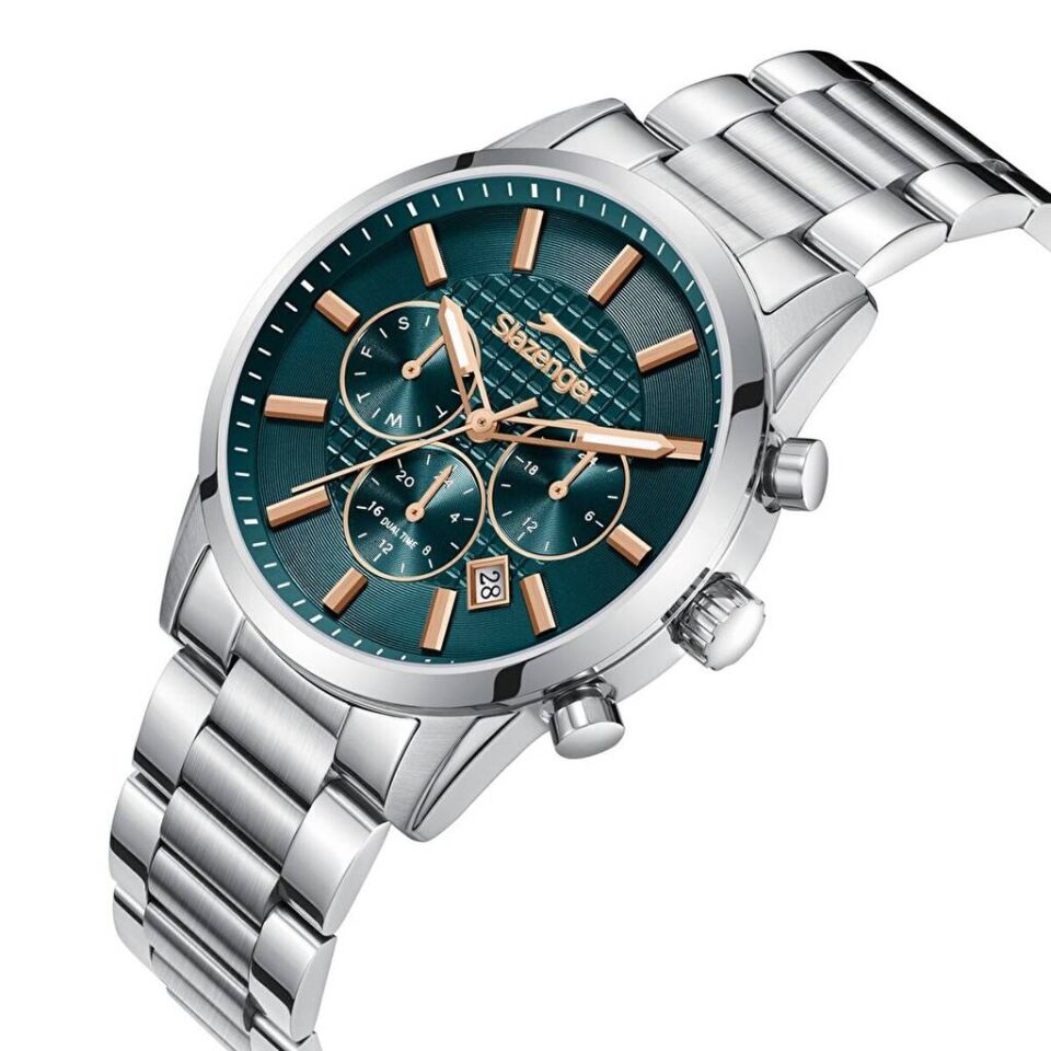 Slazenger SL.09.2648.2.370 Quartz Çelik Gri 10 Atm 42 Mm Erkek Kol Saati