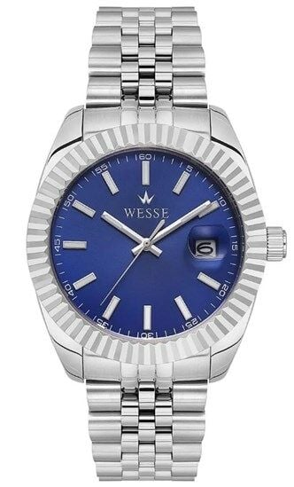 Wesse WWG403001 Quartz Çelik Gri Mavi Kadran 41 Mm Erkek Kol Saati