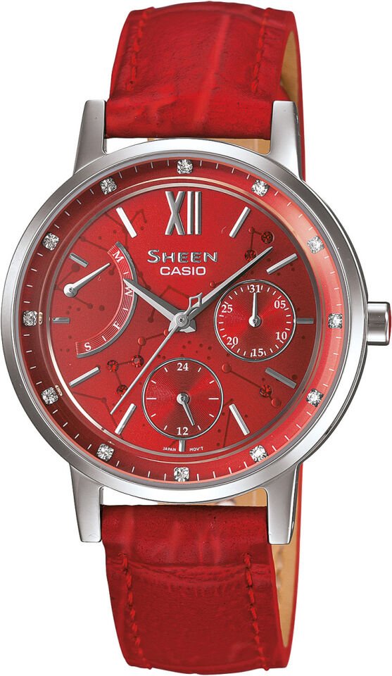 Casio She-3028L-4Audr Sheen Kadın Kol Saati