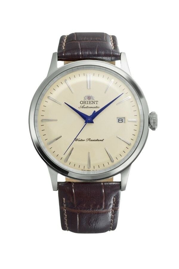 Orient RA-AC0033Y30B Bambino Otomatik Deri Kahverengi Krem Kadran 41 Mm Erkek Kol Saati