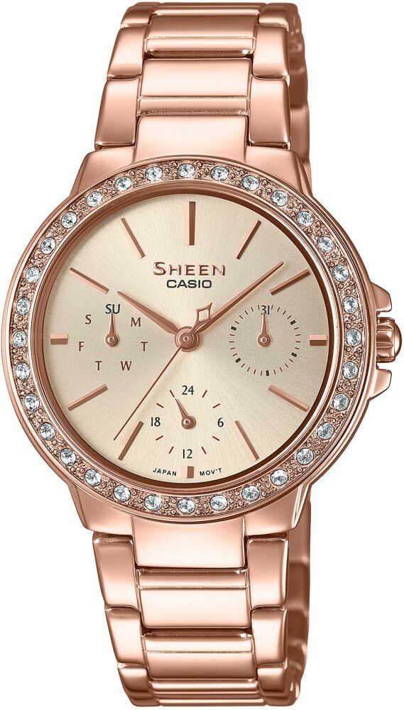 Casio She-3069Pg-9Audf Sheen Kadın Kol Saati
