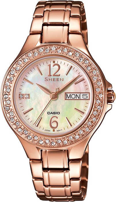 Casio She-4800Pg-9Audr Sheen Kadın Kol Saati