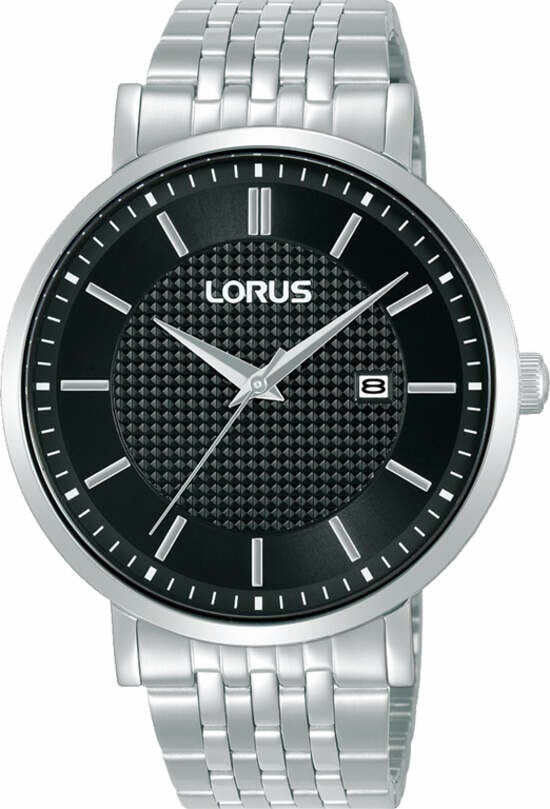 Lorus RH953RX9 Quartz Çelik Gri Siyah Kadran 42 Mm Erkek Kol Saati