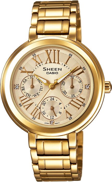 Casio She-3034Gd-9Audr Sheen Kadın Kol Saati