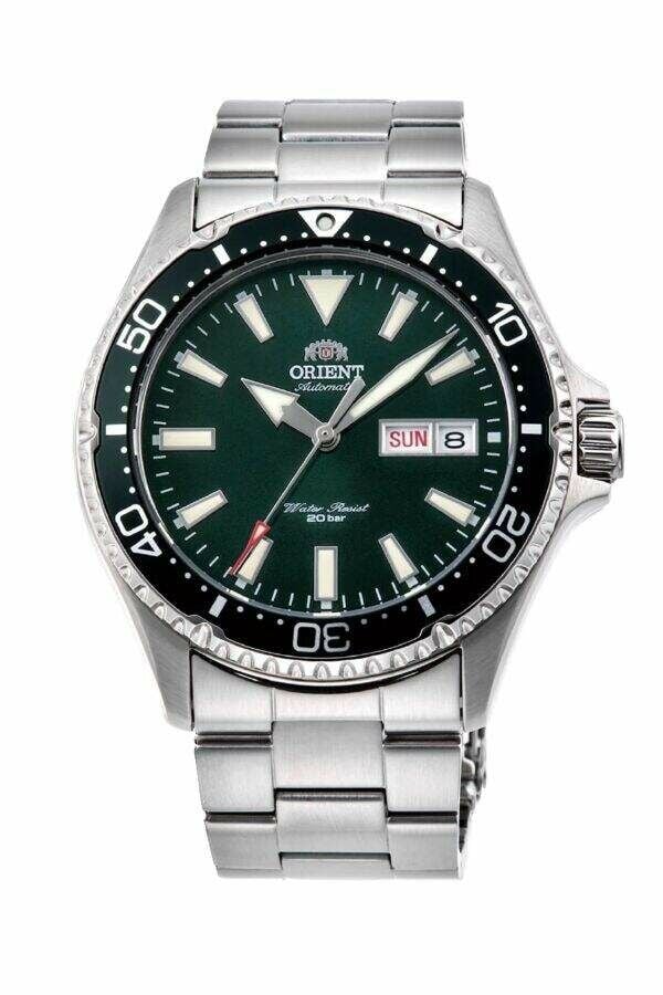 Orient RA-AA0004E39B Kurmalı Otomatik Çelik Gri Yeşil Kadran 20 Atm 42 Mm Erkek Kol Saati