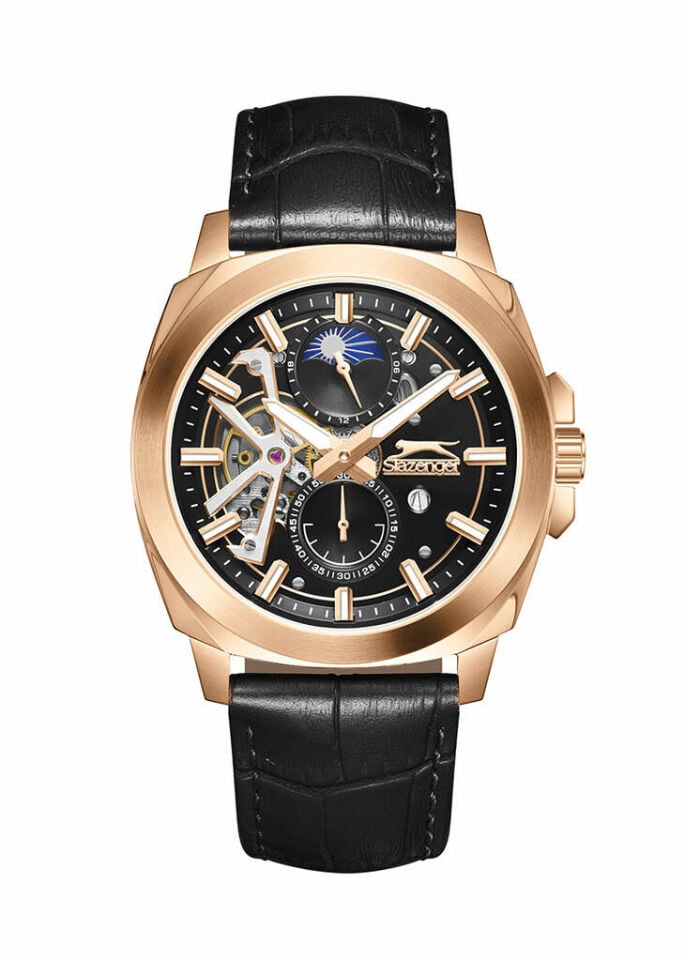 Slazenger SL.09.2440.2.05 Quartz Deri Siyah 44 Mm Erkek Kol Saati