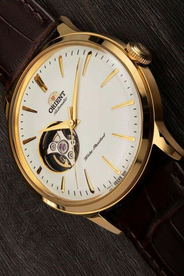 Orient RA-AG0003S30B Otomatik Deri Kahverengi Beyaz Kadran 41 Mm Erkek Kol Saati