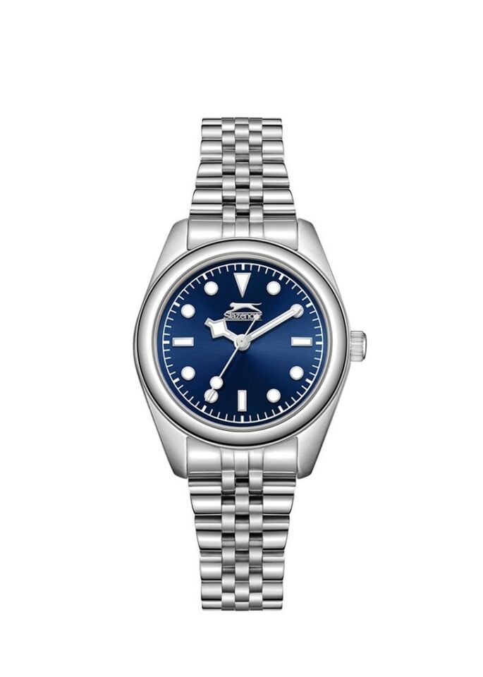 Slazenger SL.09.2424.3.03 Quartz Çelik Gri Lacivert Kadran 25 Mm Kadın Kol Saati