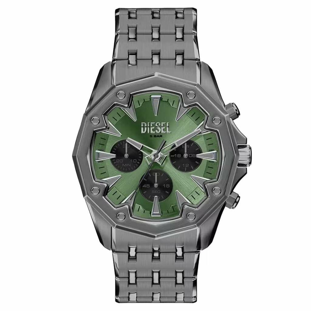 Diesel DZ4711 Quartz Çelik Füme Yeşil Kadran 46 Mm Erkek Kol Saati