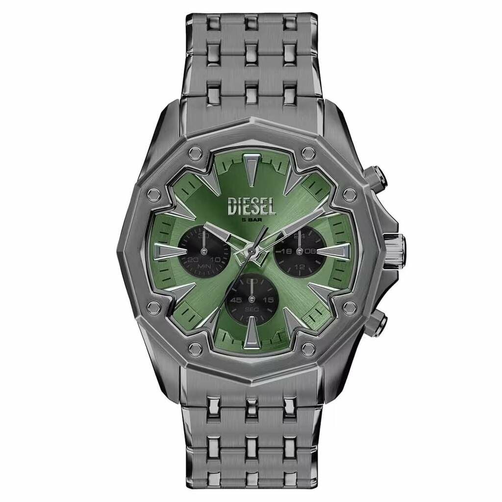 Diesel DZ4711 Quartz Çelik Füme Yeşil Kadran 46 Mm Erkek Kol Saati