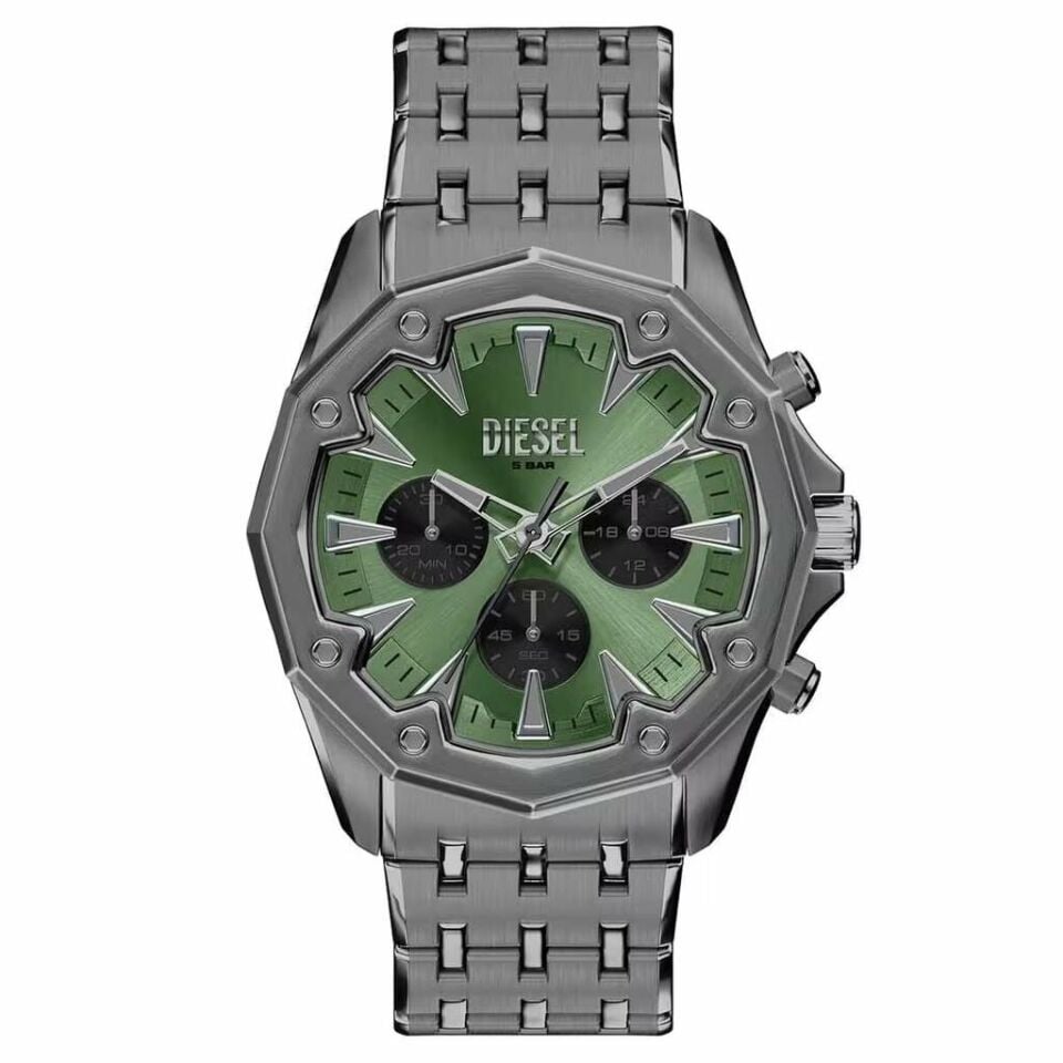 Diesel DZ4711 Quartz Çelik Füme Yeşil Kadran 46 Mm Erkek Kol Saati