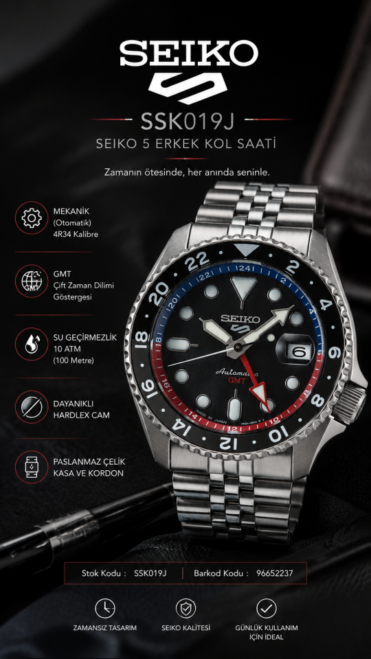 Seiko SSK019J Seiko 5 SSK019J Erkek Kol Saati