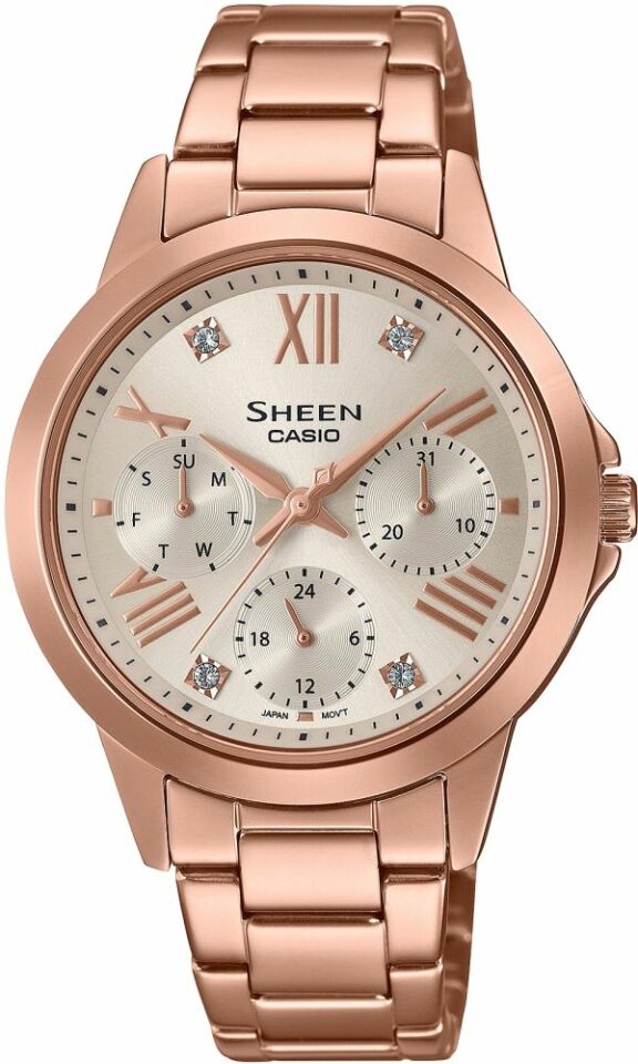 Casio She-3516Pg-9Audf Sheen Kadın Kol Saati