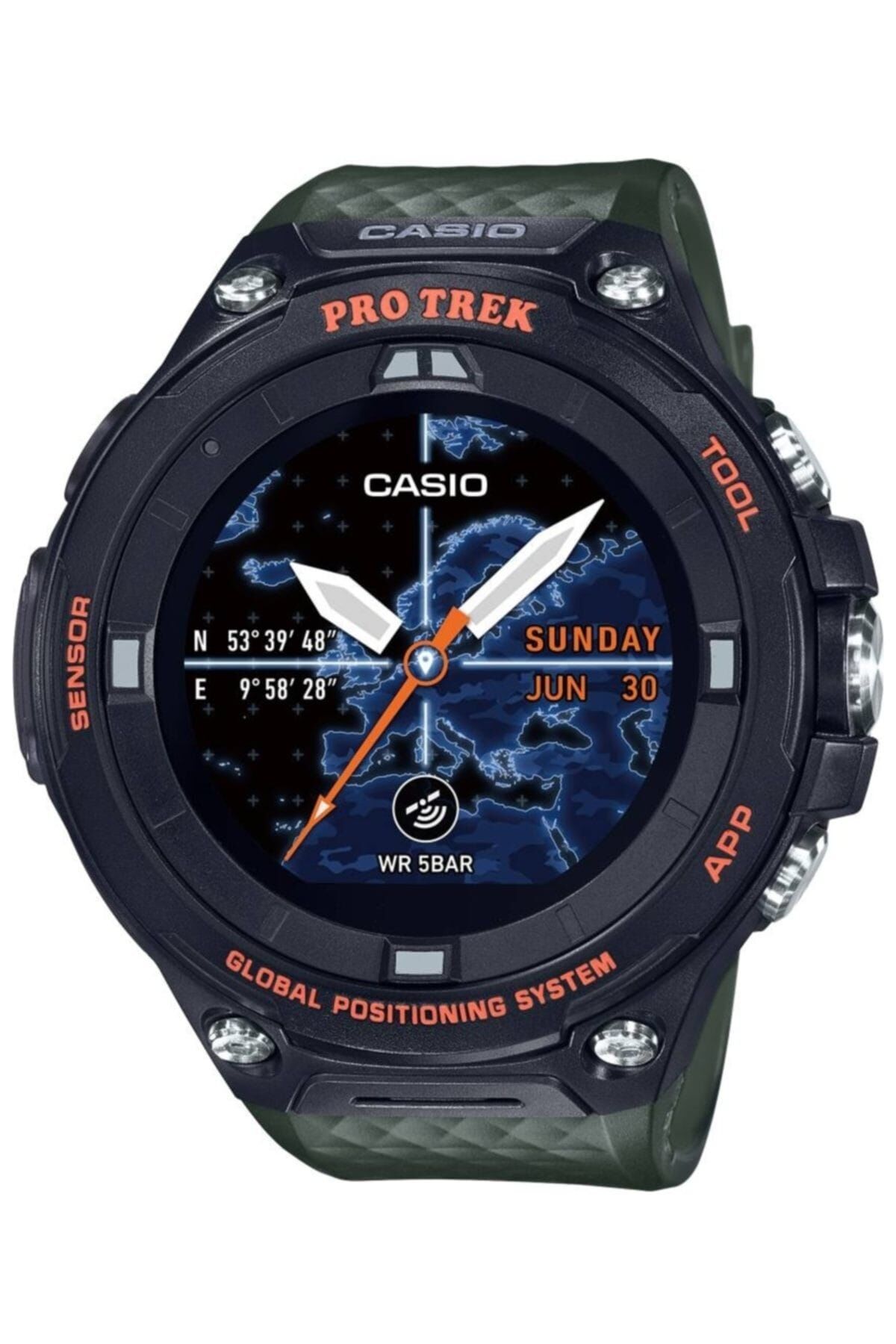 Casio WSD-F20A-GNBAD Akıllı Erkek Kol Saati
