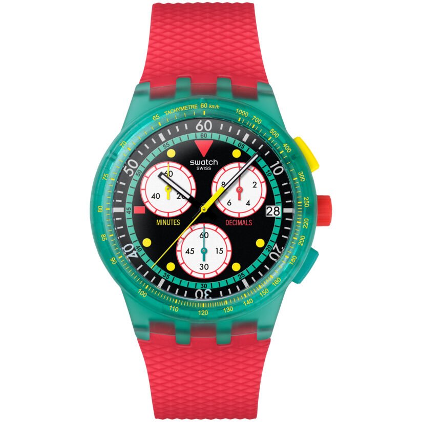 Swatch Susg409 Neon Emerald Chrono Erkek Kol Saati