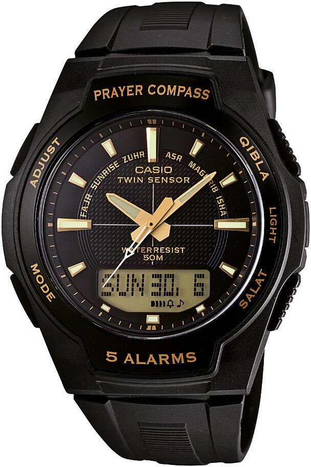 Casio Cpw-500H-1Avdr Kıbleyi Gösteren Erkek Kol Saati