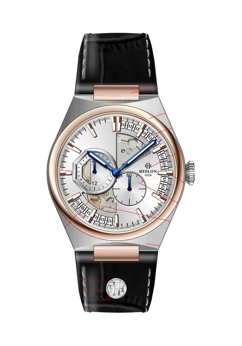 Hislon Men's Solid SD225T-02BR
