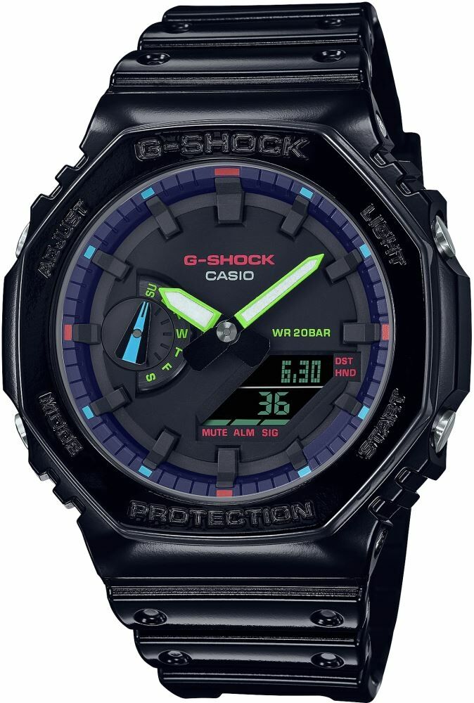 Casio GA-2100RGB-1ADR G-Shock Erkek Kol Saati