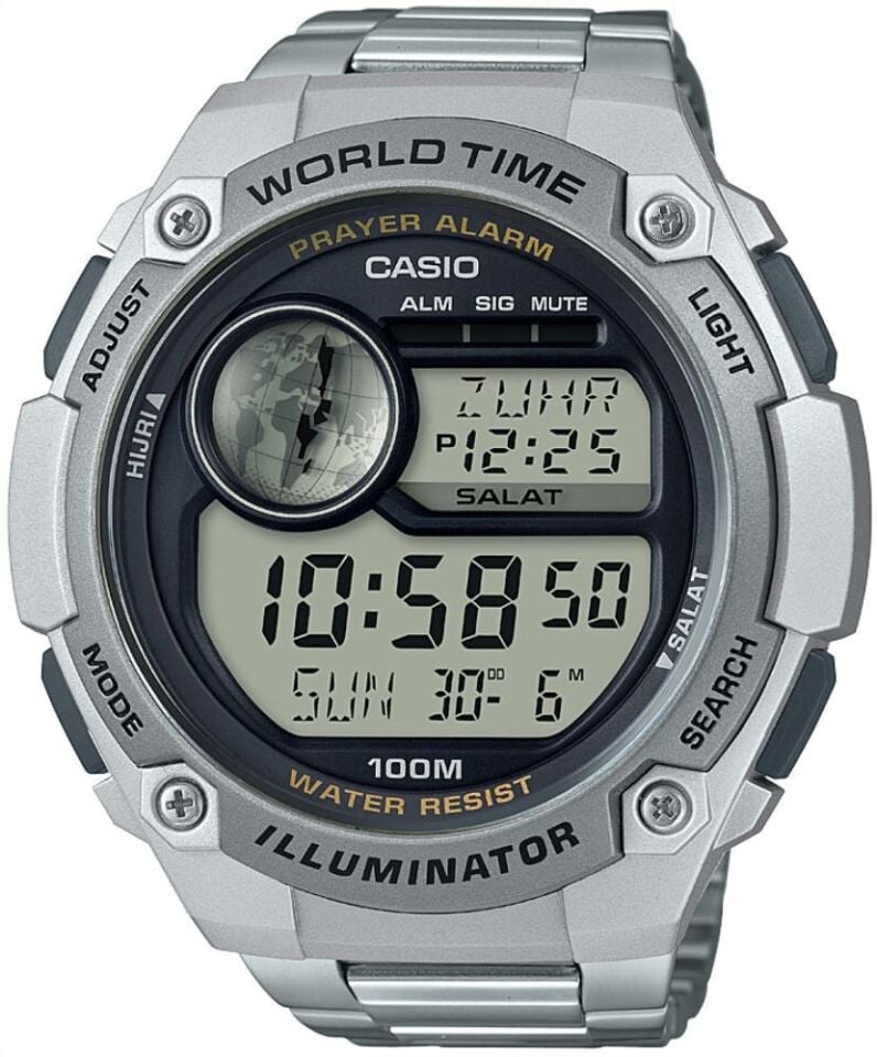 Casio Cpa-100D-1Avdf Namaz Vakitlerini Gösteren Erkek Kol Saati