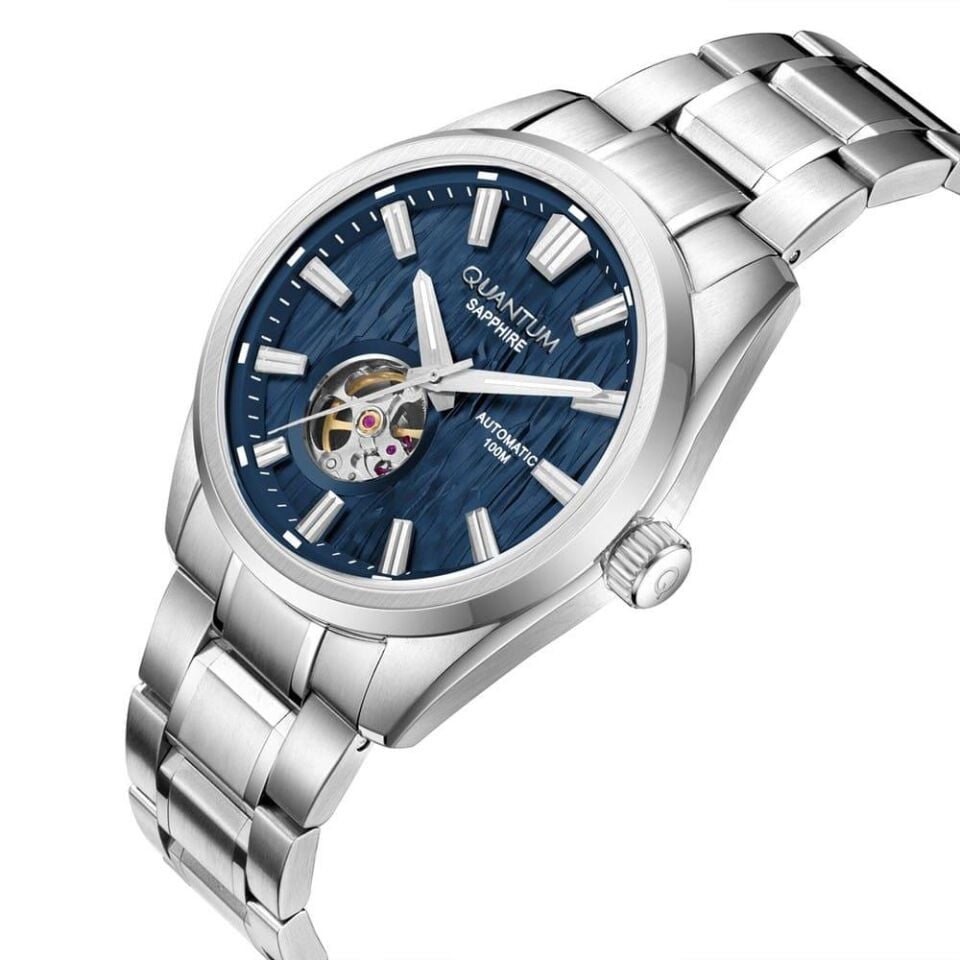 Quantum QMG1192B.390 Otomatik Gri Safir 10 Atm 41 Mm Erkek Kol Saati