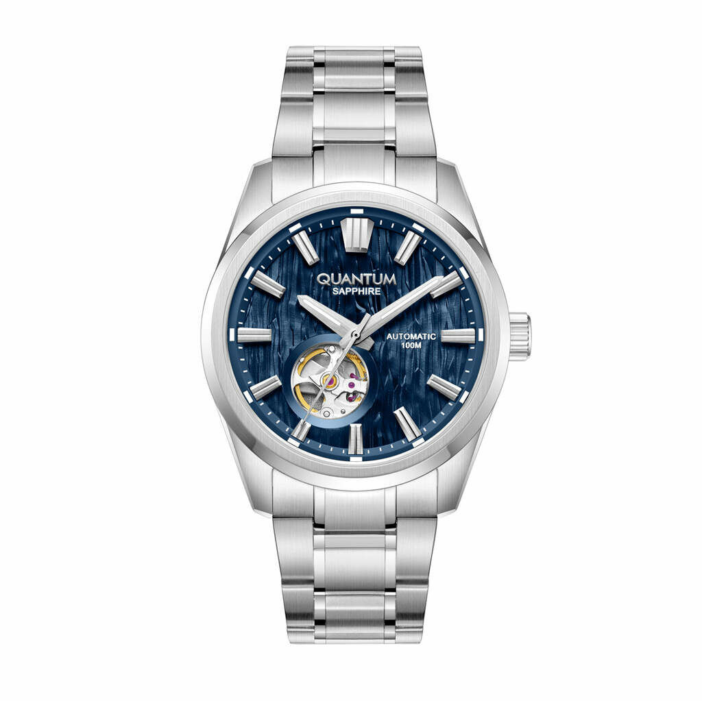 Quantum QMG1192B.390 Otomatik Gri Safir 10 Atm 41 Mm Erkek Kol Saati