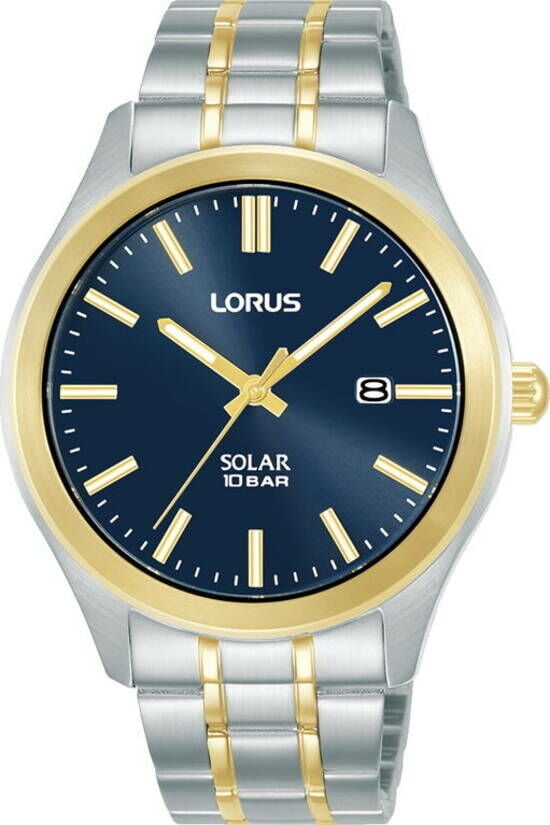 Lorus RX392AX9 Solar Çelik Altın/Gri Lacivert Kadran 40 Mm Erkek Kol Saati