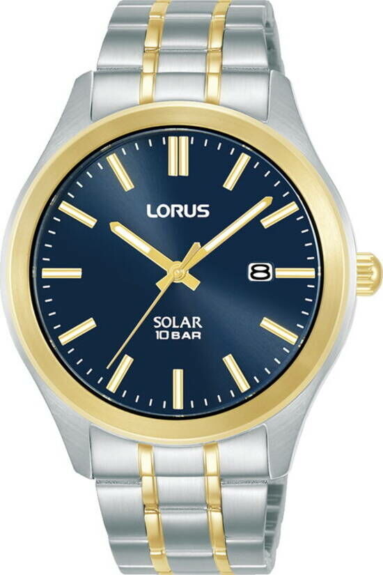 Lorus RX392AX9 Solar Çelik Altın/Gri Lacivert Kadran 40 Mm Erkek Kol Saati