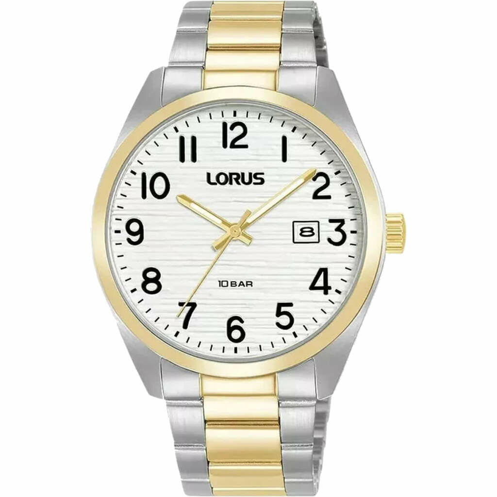 Lorus RH912RX9 Quartz Çelik Altın/Gri Beyaz Kadran 39 Mm Erkek Kol Saati