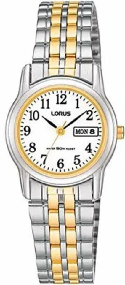 Lorus RXU11AX9 Quartz Çelik Altın/Gri Beyaz Kadran 24 Mm Kadın Kol Saati