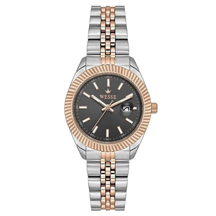 Wesse WWL1115B09 Quartz Çelik Rose/Gri Siyah Kadran 32 Mm Kadın Kol Saati