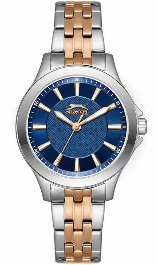 Slazenger SL.09.2349.3.04 Quartz Çelik Rose/Gri Mavi Kadran 35 Mm Kadın Kol Saati