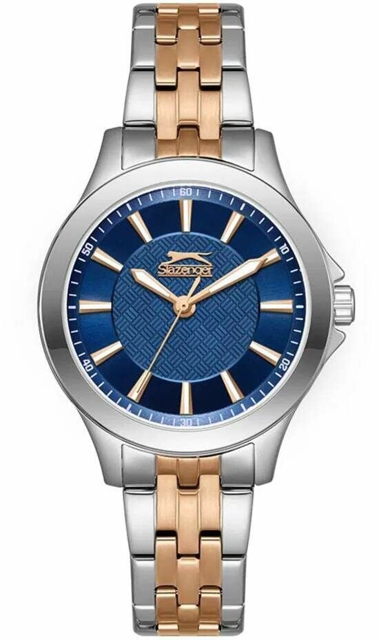 Slazenger SL.09.2349.3.04 Quartz Çelik Rose/Gri Mavi Kadran 35 Mm Kadın Kol Saati