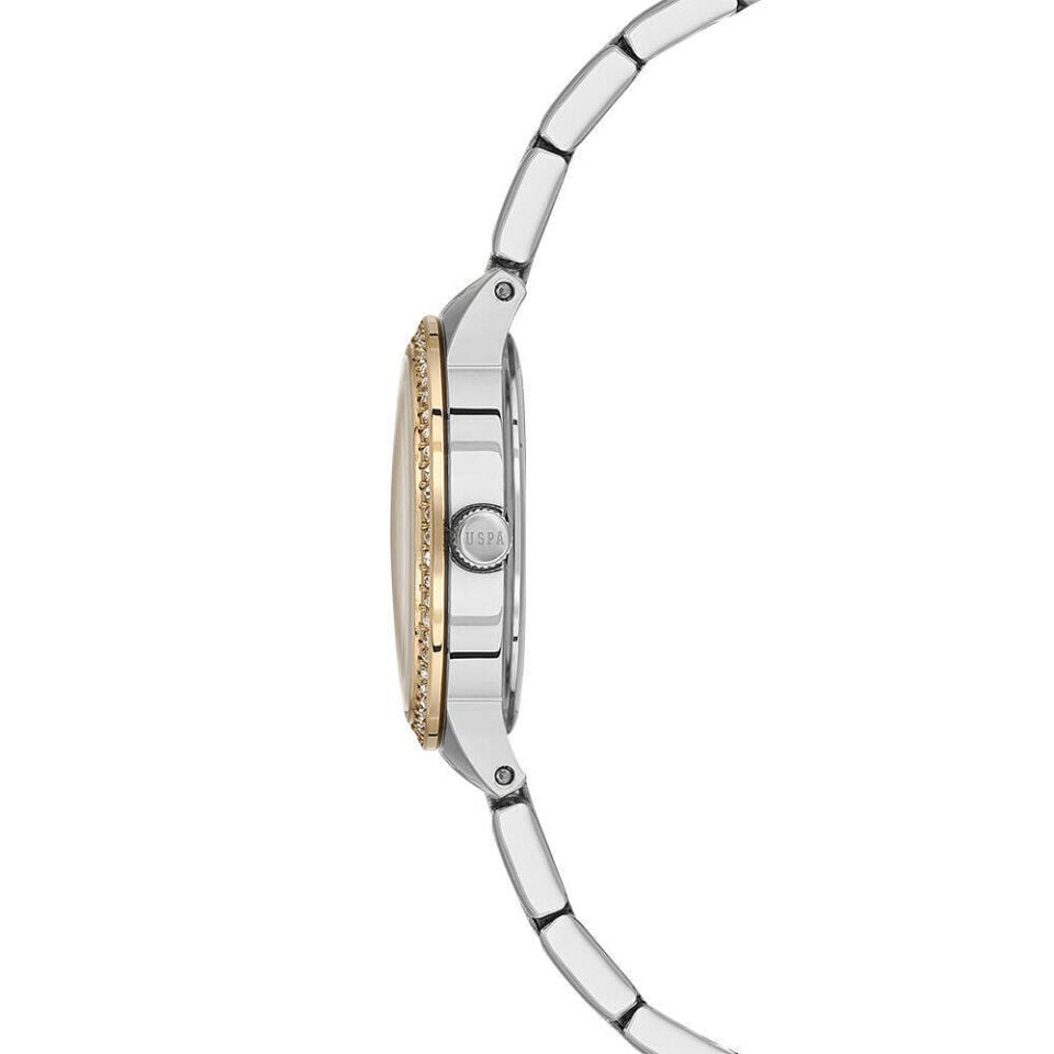 U.s. Polo Assn. USPA2134-01 Quartz Çelik Gri Altın Rengi Yeşil Kadran 30 Mm Kadın Kol Saati