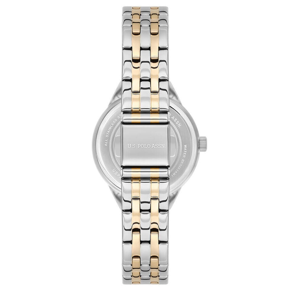 U.s. Polo Assn. USPA2134-01 Quartz Çelik Gri Altın Rengi Yeşil Kadran 30 Mm Kadın Kol Saati