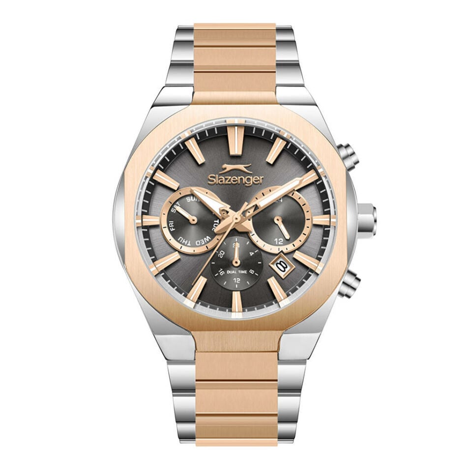 Slazenger SL.09.2540.2.07 Quartz Çelik Rose/Gri 42 Mm Erkek Kol Saati