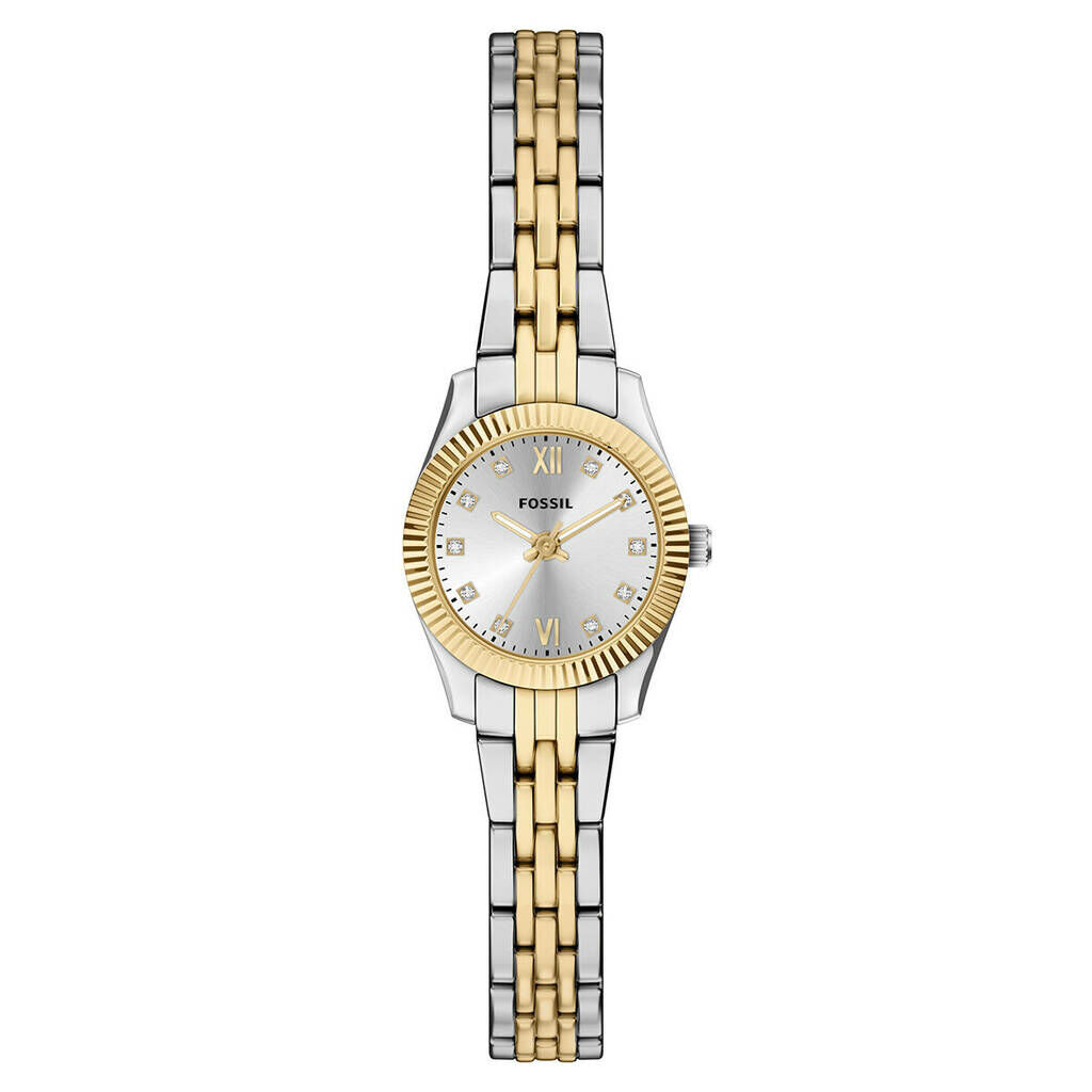 Fossil FES5473 Quartz Çelik Gri Altın Rengi 20 Mm Kadın Kol Saati
