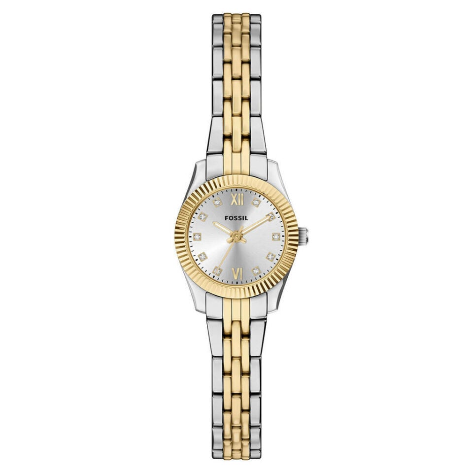 Fossil FES5473 Quartz Çelik Gri Altın Rengi 20 Mm Kadın Kol Saati