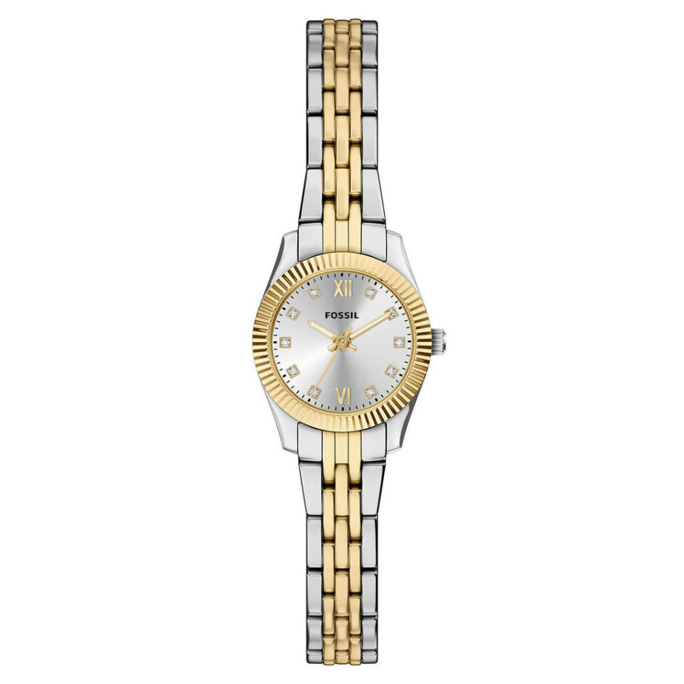 Fossil FES5473 Quartz Çelik Gri Altın Rengi 20 Mm Kadın Kol Saati