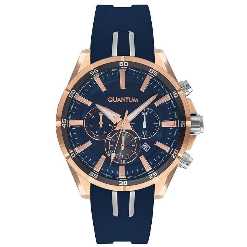 Quantum PWG909.499 Quartz Silikon Lacivert 46 Mm Erkek Kol Saati