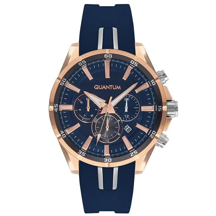 Quantum PWG909.499 Quartz Silikon Lacivert 46 Mm Erkek Kol Saati